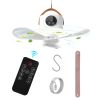 Tent Ceiling Fan with Light Tripod Stand 7200mah Rechargeable Battery Operated Hanging Canopy Fan with Remote Control 4 Wind Speeds 3 Brightness