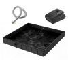 41x41x5.5in Portable Shower Pan Foldable Shower Basin Collapsible Camping Shower Tent Base with Detachable Drain Pipe for Indoor & Outdoor