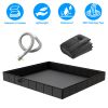 41x41x5.5in Portable Shower Pan Foldable Shower Basin Collapsible Camping Shower Tent Base with Detachable Drain Pipe for Indoor & Outdoor