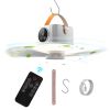 Tent Ceiling Fan with Light 7200mah Rechargeable Battery Operated Hanging Canopy Fan with Remote Control 4 Wind Speeds 3 Brightness