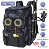 42L/11Gal Fishing Backpack Large Capacity Fishing Tackle Storage Bag with Rod Holders 16-Pocket Water-Resistant with Divider Adjustable Padded Straps