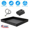 41x41x5.5in Portable Shower Pan Foldable Shower Basin Collapsible Camping Shower Tent Base with Detachable Drain Pipe for Indoor & Outdoor