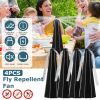 4Pack Fly Table Fans Battery USB Powered Bug Fans Food Fans Fly Table Spinners Traps with Hook for Party BBQ Picnic Camping