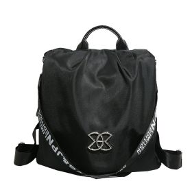 Women Fashion Bags Travel Backpack Trendy Fashion Large Capacity (Option: Black)